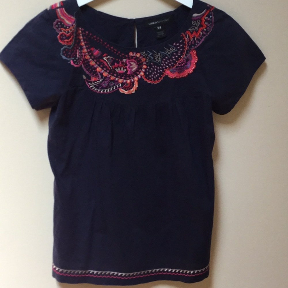 Embroidered Boho Top